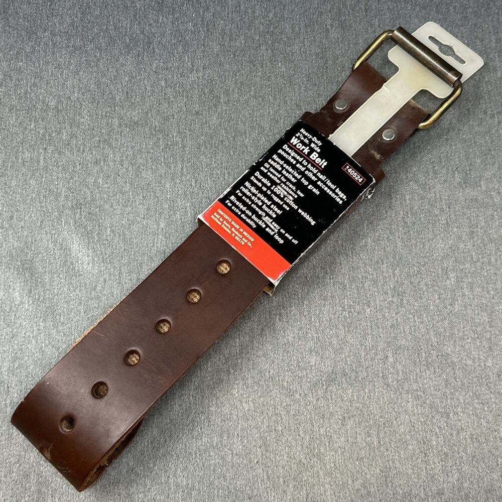 VTG XL Craftsman Model #940524 2.375" Leather Work Belt NOS 38-44 Waist Size - Picture 3 of 9